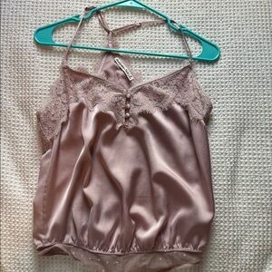 Abercrombie pink lace body suit